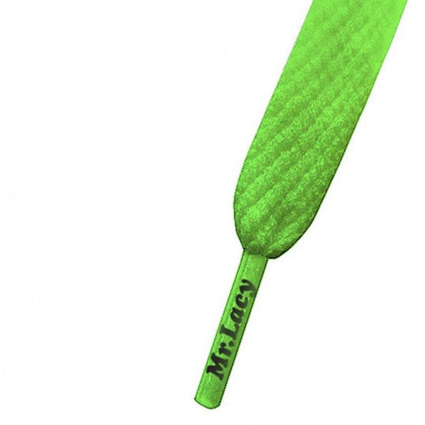 Mr Lacy Junior Neon Green Kids Shoelaces