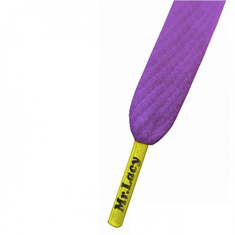 Mr Lacy Junior Violet & Yellow Kids Shoelaces