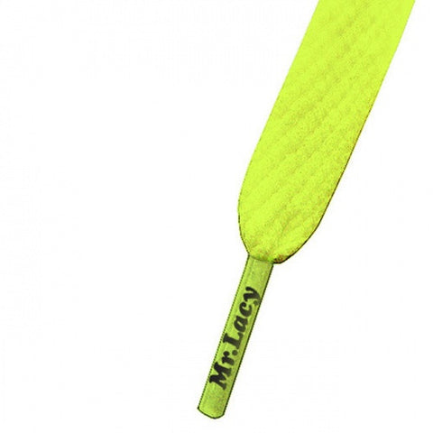 Mr Lacy Neon Lime Yellow Smallies Short Shoelaces