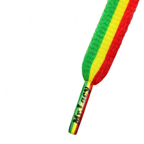 Mr Lacy Multi Coloured Rasta Printies Shoelaces