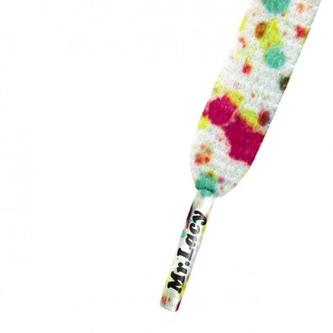 Mr Lacy Multi Coloured Paint Splash Printies Shoelaces