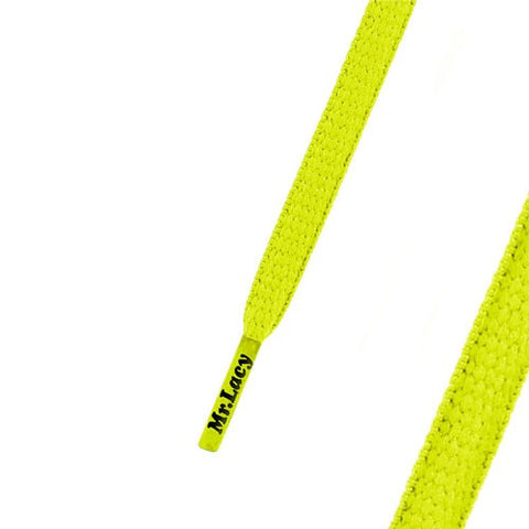 Mr Lacy Runnies Neon Lime Yellow Running Laces