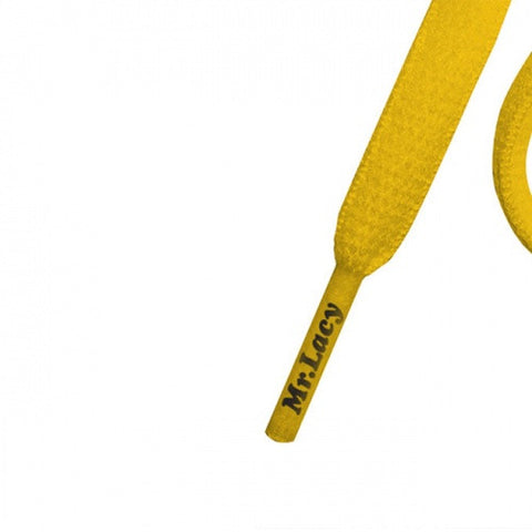 Mr Lacy Yellow Slimmies Oval Shoelaces