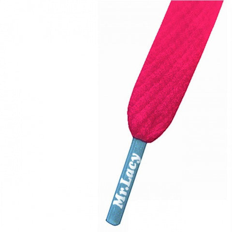 Mr Lacy Neon Pink & Mellow Blue Colour Tips Shoelaces