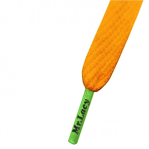 Mr Lacy Bright Orange & Neon Green Colour Tips Shoelaces