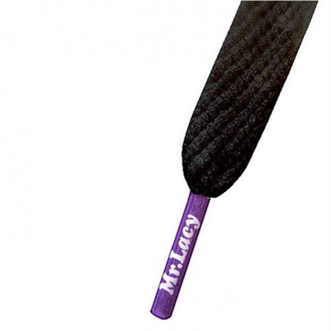 Mr Lacy Black & Violet Colour Tips Shoelaces