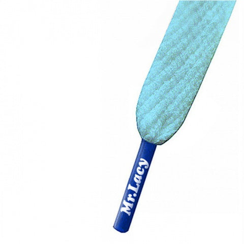 Mr Lacy Smooth Blue & Royal Blue Colour Tips Shoelaces